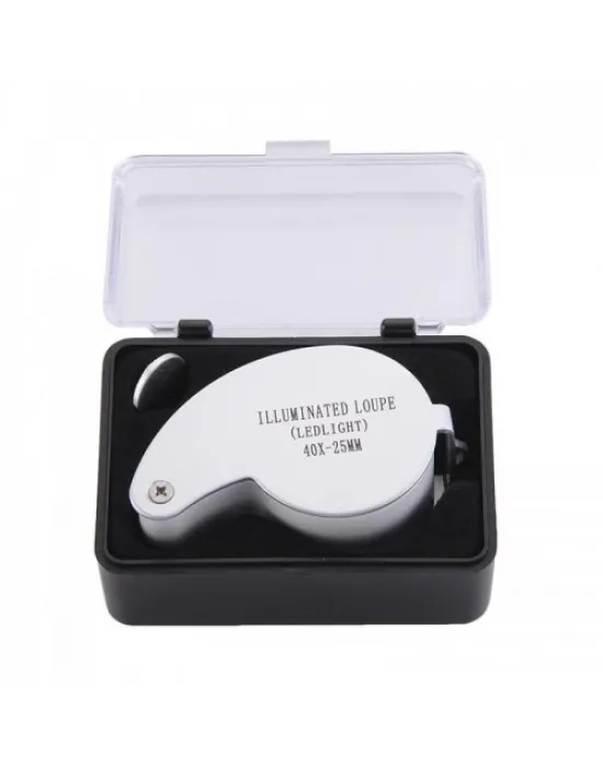 Mini 40x25mm Takı Büyüteç, Cep Büyüteç, Teftiş, Elmas Pullar, Madeni Kontrol Lup Mg21011