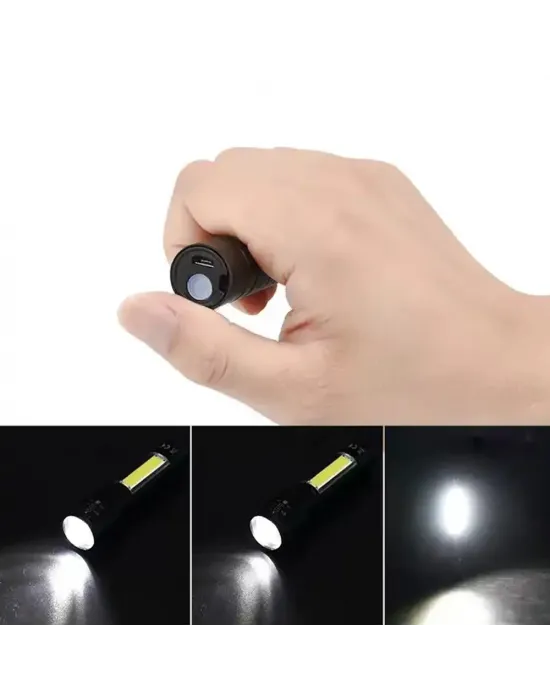 Mini Çok Güçlü Şarjlı El Feneri (xpe-cob Led )  Wt-030