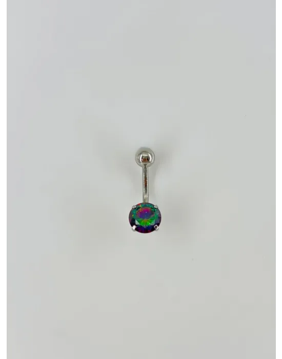 Mistik Topaz Taşlı Göbek Piercing - Pg0002