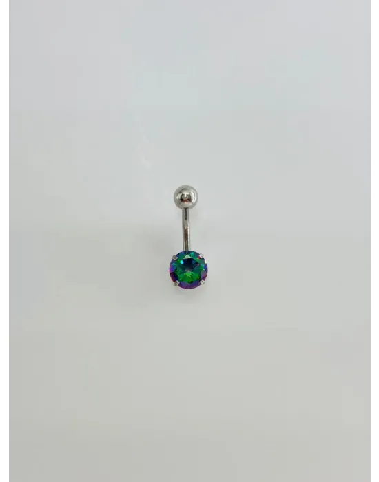 Mistik Topaz Taşlı Göbek Piercing - Pg0008