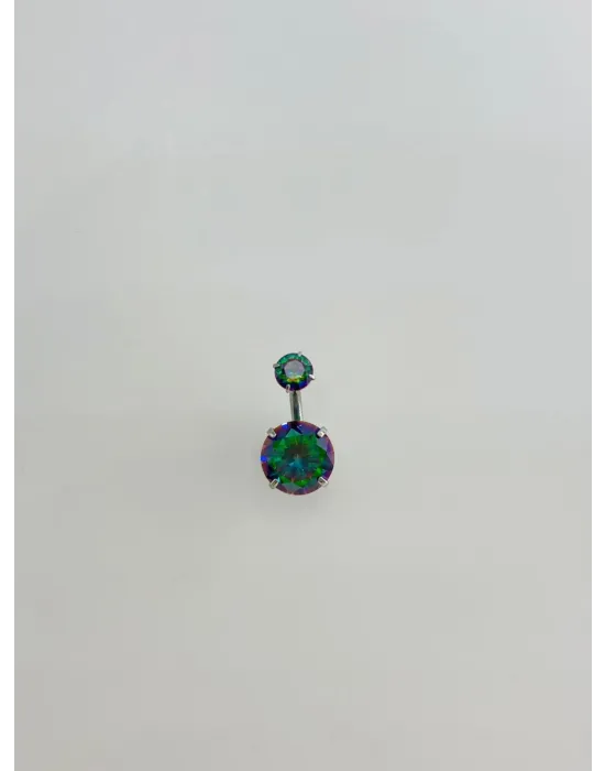 Mistik Topaz Taşlı Göbek Piercing - Pg0009