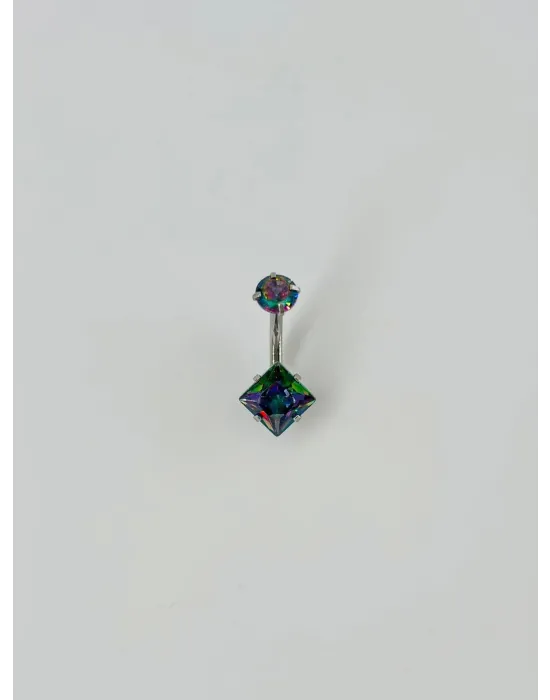 Mistik Topaz Taşlı Göbek Piercing - Pg0019