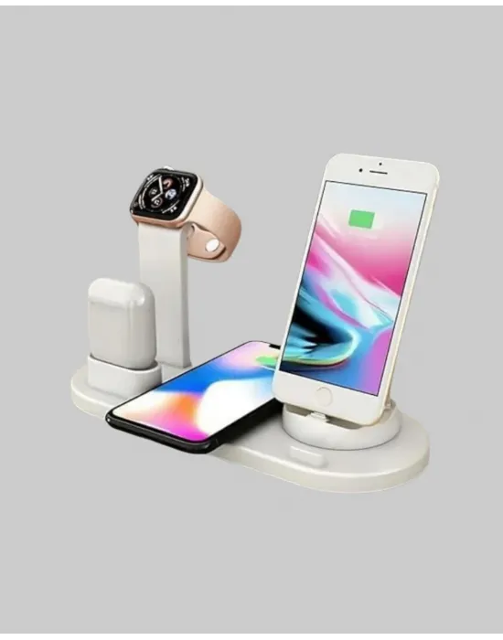 Modern Tasarımlı Çok Fonksiyonlu Kablosuz Şarj Standı