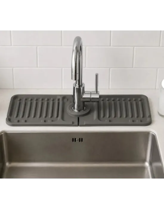 Mutfak Banyo Lavabo Kenarı Silikon Mat Gri