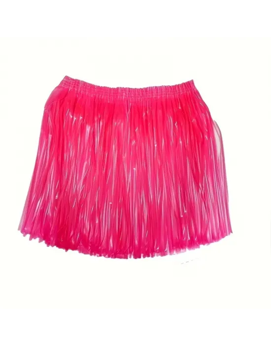 Neon Pembe Hawaii Parti Eteği 40 Cm