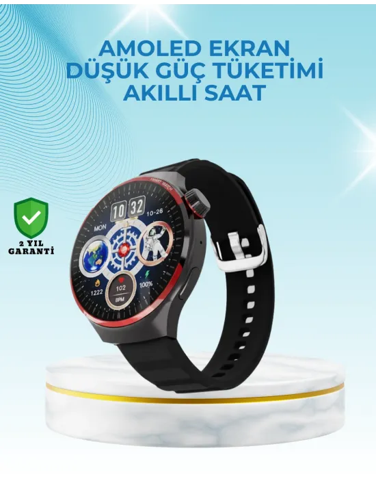 Nfc Destekli Akıllı Saat Amoled Ekranlı Şık Tasarım
