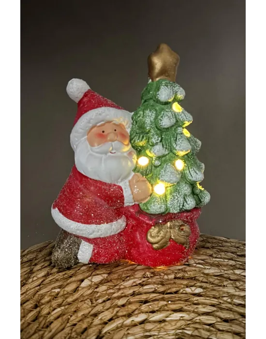 Noel Baba Işıklı Yılbaşı Biblo