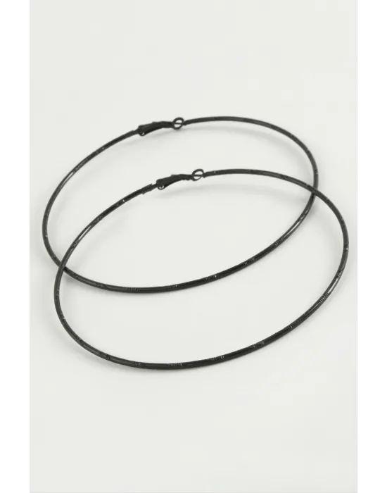 Noktalı Metal Halka Küpe 8-9-10 cm