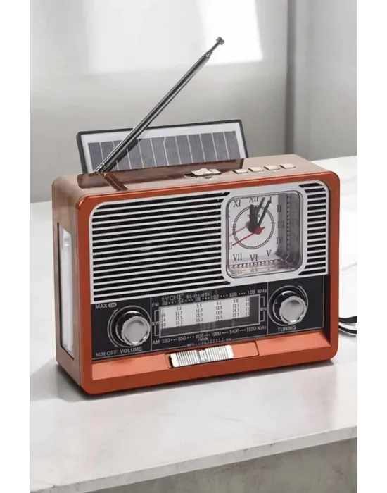Nostaljik Görünümlü Usb Girişli Bluetooth Bağlantılı Radyo