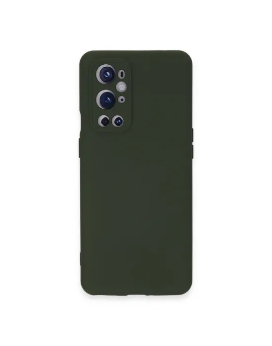 One Plus 9 Pro Kılıf Nano İçi Kadife Silikon - Koyu Yeşil