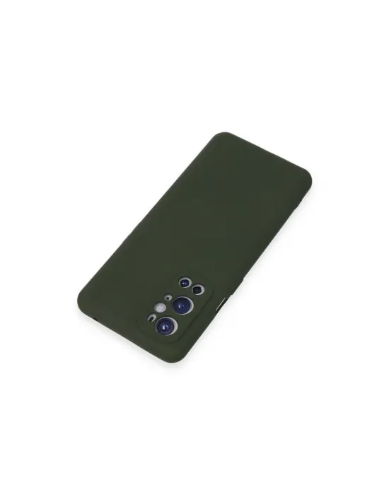 One Plus 9 Pro Kılıf Nano İçi Kadife Silikon - Koyu Yeşil