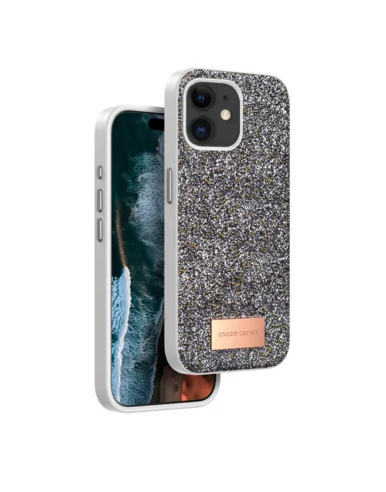Onegif Apple İphone 11 Bright Simli Kapak - Gümüş
