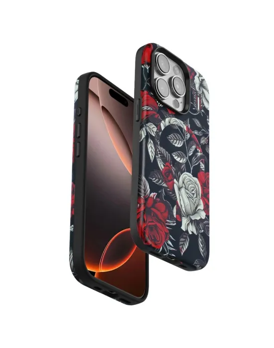 Onegif Apple İphone 14 Pro Max Flower Series Magsafe Kapak - Siyah