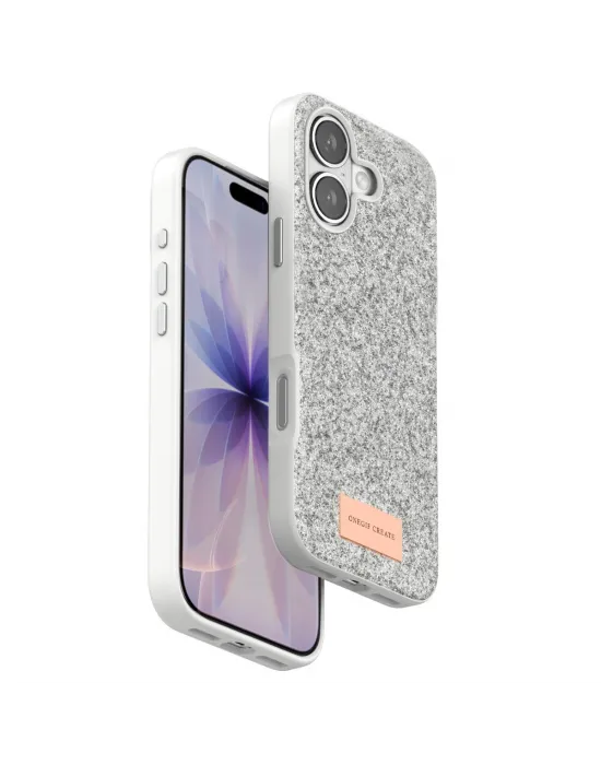 Onegif Apple İphone 17 Bright Simli Kapak - Beyaz