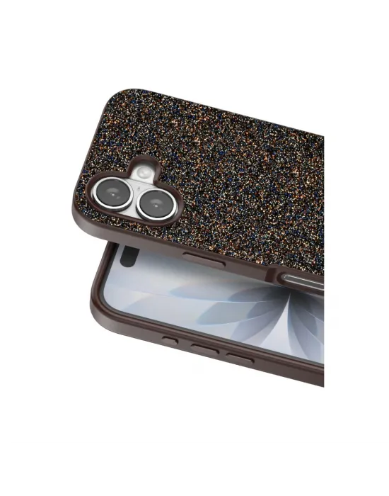 Onegif Apple İphone 17 Bright Simli Kapak - Gold