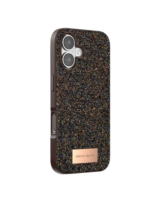 Onegif Apple İphone 17 Bright Simli Kapak - Gold