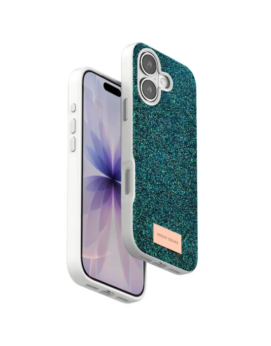 Onegif Apple İphone 17 Bright Simli Kapak - Koyu Yeşil