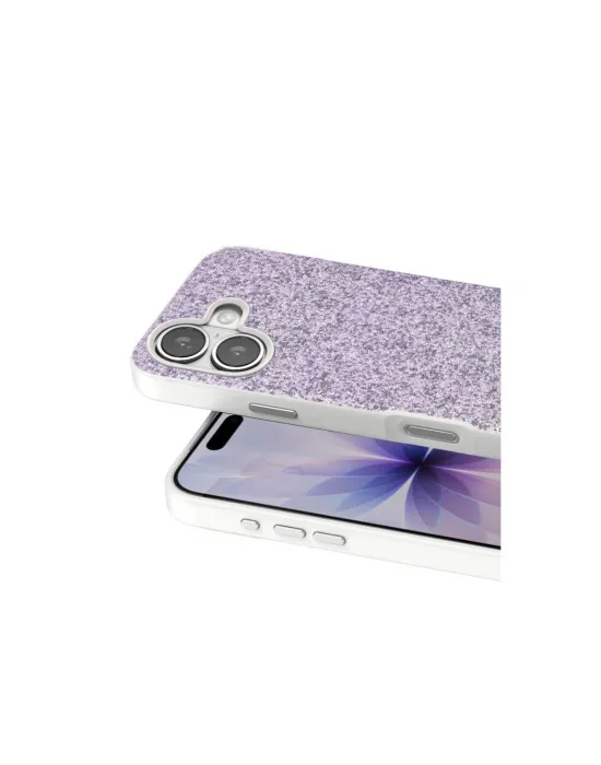 Onegif Apple İphone 17 Bright Simli Kapak - Lila