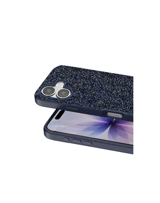 Onegif Apple İphone 17 Bright Simli Kapak - Mavi
