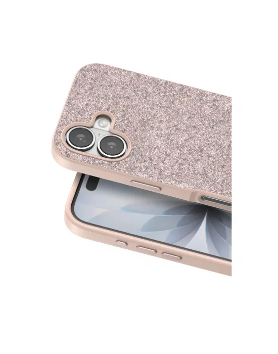 Onegif Apple İphone 17 Bright Simli Kapak - Pembe