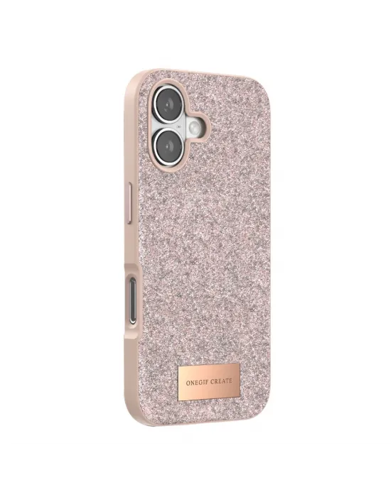 Onegif Apple İphone 17 Bright Simli Kapak - Pembe