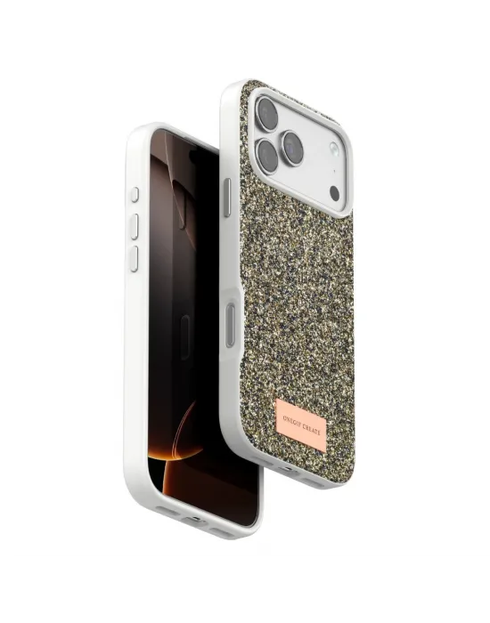 Onegif Apple İphone 17 Pro Bright Simli Kapak - Çöl Titanyum