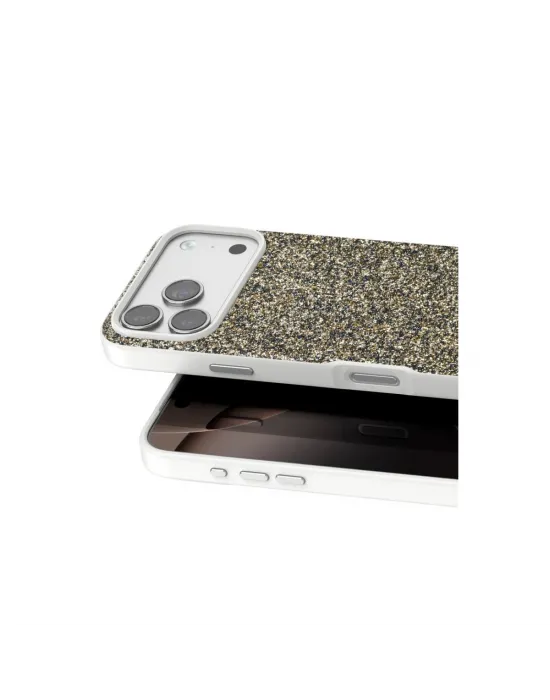 Onegif Apple İphone 17 Pro Bright Simli Kapak - Çöl Titanyum