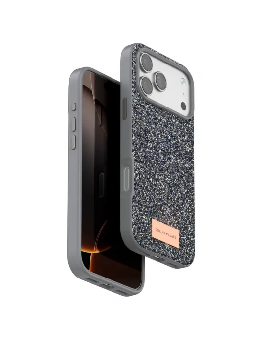 Onegif Apple İphone 17 Pro Bright Simli Kapak - Gümüş