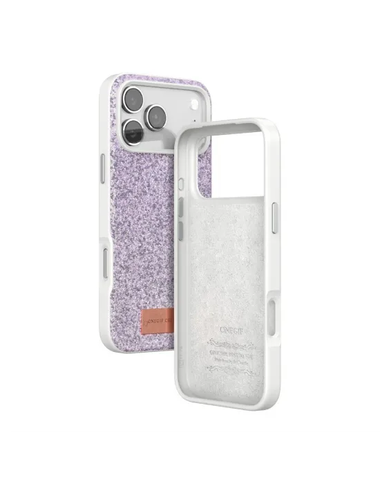 Onegif Apple İphone 17 Pro Bright Simli Kapak - Lila