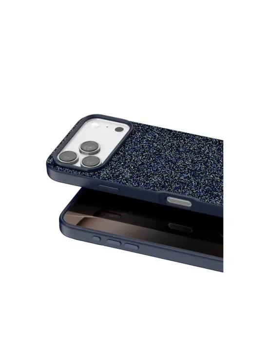 Onegif Apple İphone 17 Pro Bright Simli Kapak - Mavi