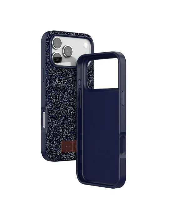 Onegif Apple İphone 17 Pro Bright Simli Kapak - Mavi