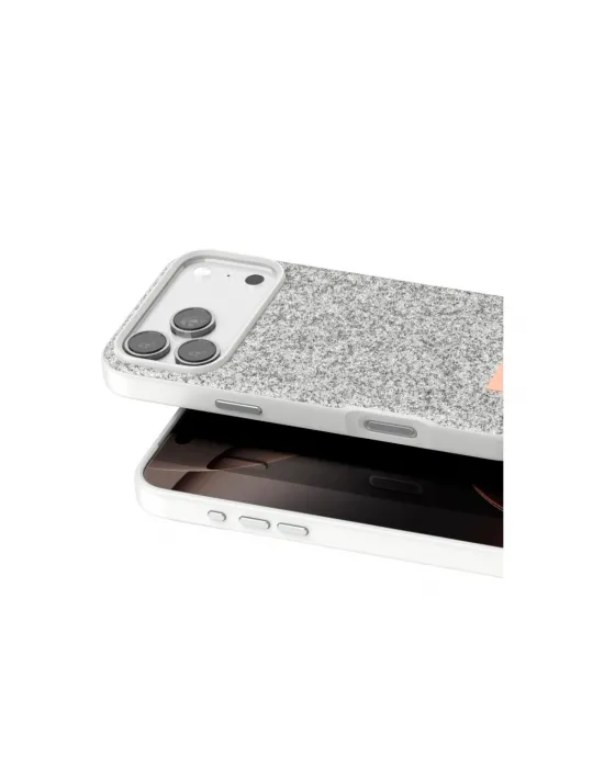Onegif Apple İphone 17 Pro Max Bright Simli Kapak - Beyaz