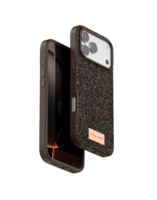 Onegif Apple İphone 17 Pro Max Bright Simli Kapak - Gold