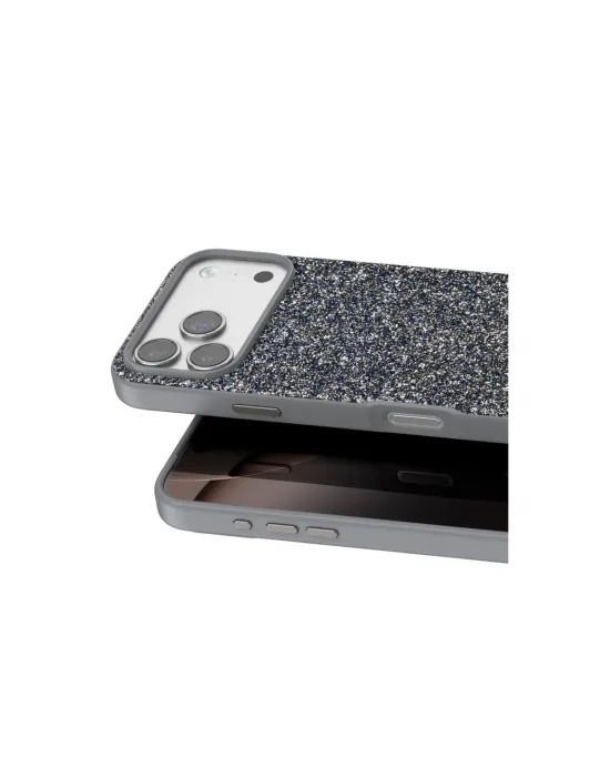 Onegif Apple İphone 17 Pro Max Bright Simli Kapak - Gümüş
