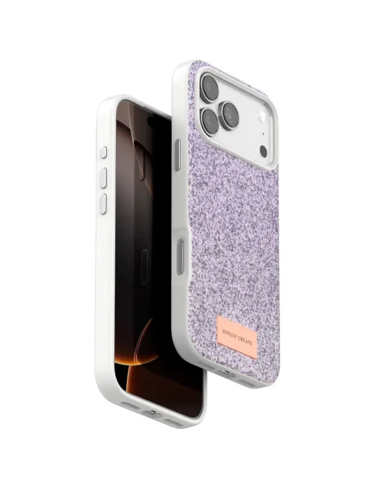 Onegif Apple İphone 17 Pro Max Bright Simli Kapak - Lila