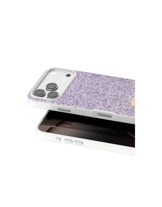 Onegif Apple İphone 17 Pro Max Bright Simli Kapak - Lila