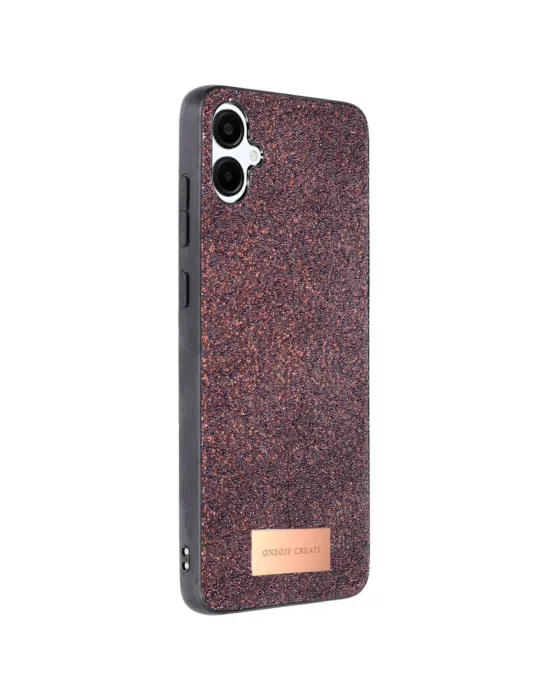 Onegif Samsung Galaxy A06 Bright Simli Kapak - Derin Mor