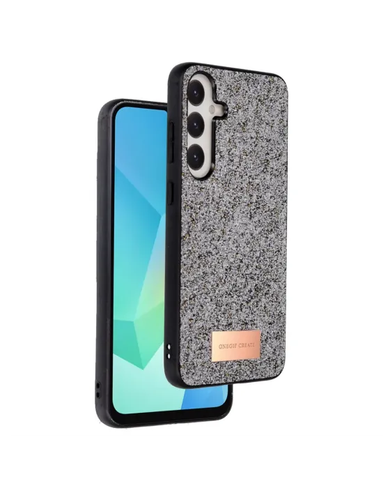 Onegif Samsung Galaxy A16 5g Bright Simli Kapak - Gümüş