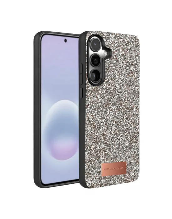 Onegif Samsung Galaxy A37 5g Bright Simli Kapak - Gümüş
