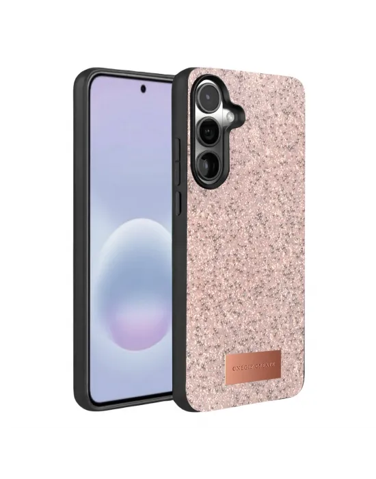 Onegif Samsung Galaxy A37 5g Bright Simli Kapak - Pembe