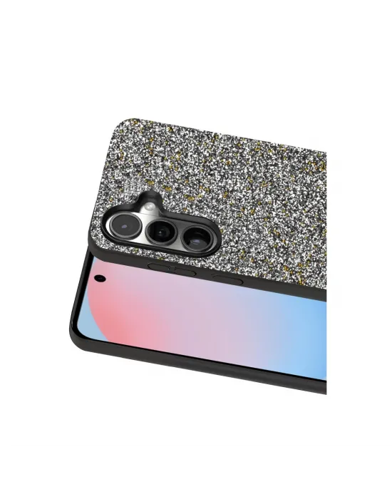 Onegif Samsung Galaxy S24 Fe Bright Simli Kapak - Gold
