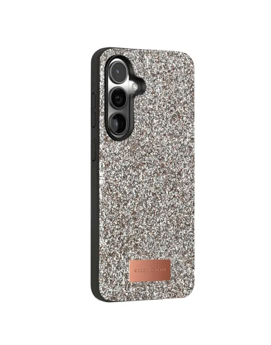 Onegif Samsung Galaxy S24 Plus Bright Simli Kapak - Gümüş