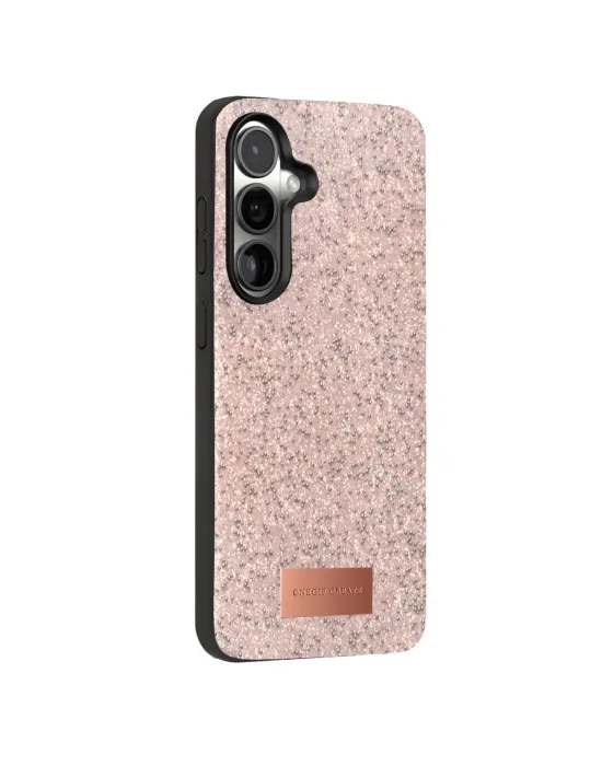 Onegif Samsung Galaxy S25 Bright Simli Kapak - Pembe