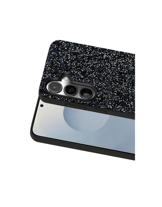 Onegif Samsung Galaxy S25 Bright Simli Kapak - Siyah