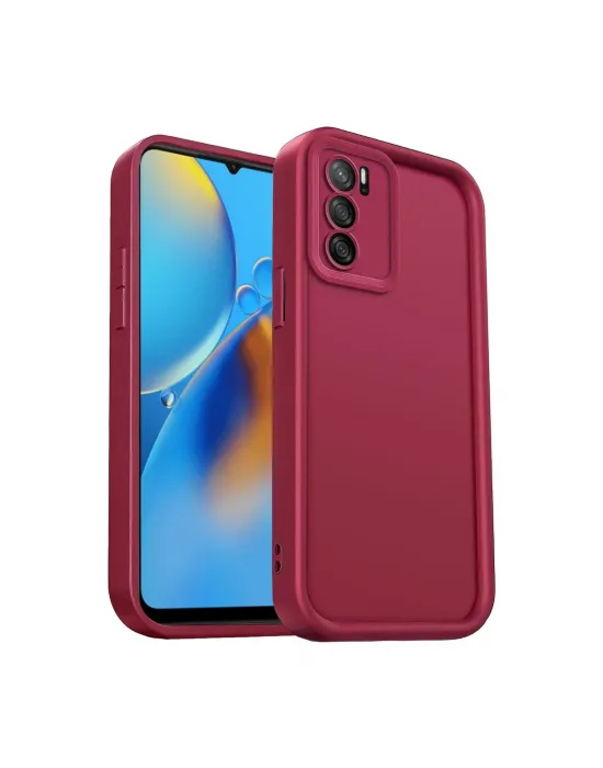 Oppo A16 Kılıf Viera Silikon - Bordo