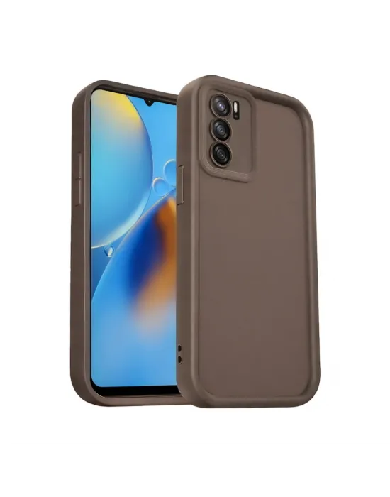 Oppo A16 Kılıf Viera Silikon - Kahverengi
