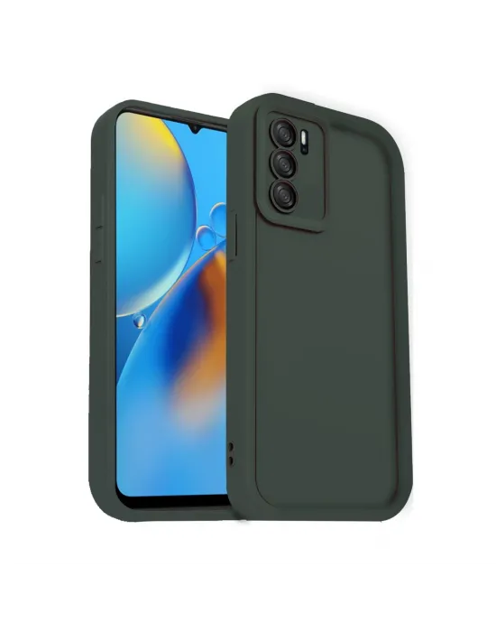 Oppo A16 Kılıf Viera Silikon - Koyu Yeşil