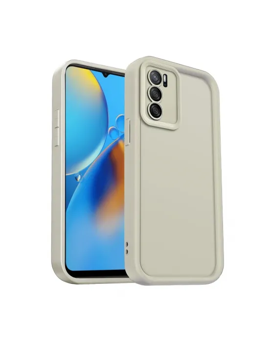 Oppo A16 Kılıf Viera Silikon - Krem