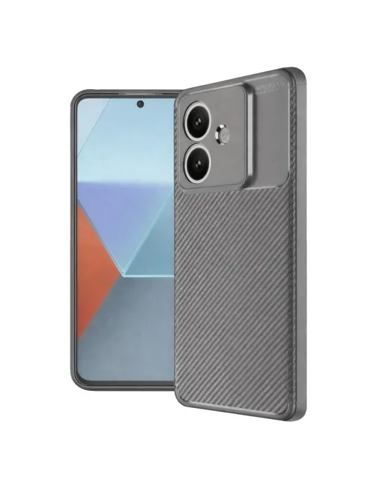 Oppo A3 Kılıf Auto Focus Karbon Kapak - Gri