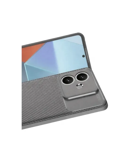 Oppo A3 Kılıf Auto Focus Karbon Kapak - Gri